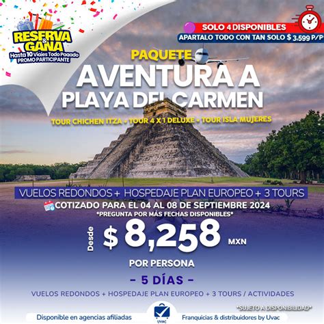 Paquete Aventura A Playa Del Carmen UVACONLINE