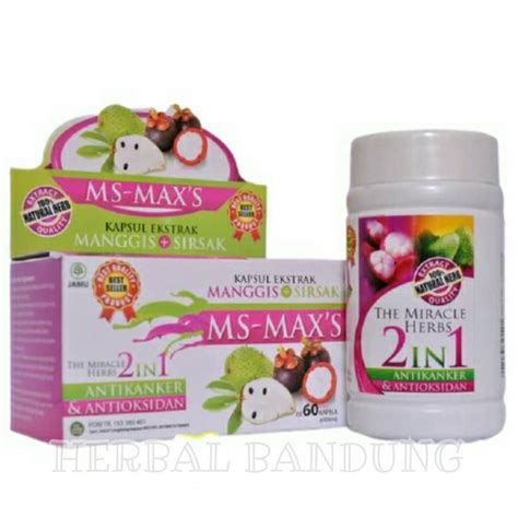 Jual Kapsul Ekstrak Kulit Manggis Sirsak Acemax Ms Max Darusyifa Herbal