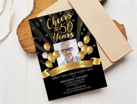 Gold 50th Birthday Invitations Ubicaciondepersonas Cdmx Gob Mx