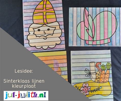 Knutselen Sinterklaas Lijnenkleurplaat Juf Judith Nl