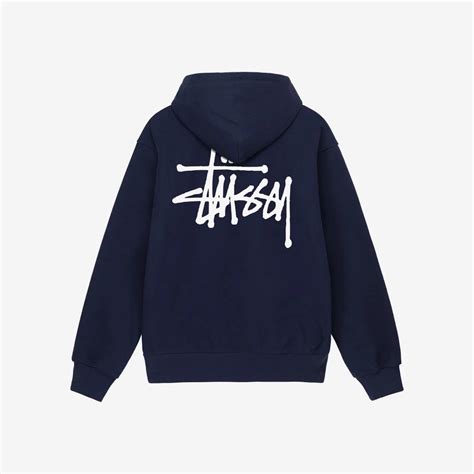 ช้อป Stussy Basic Stussy Hoodie Navy 2023ของแท้ที่ Sasom