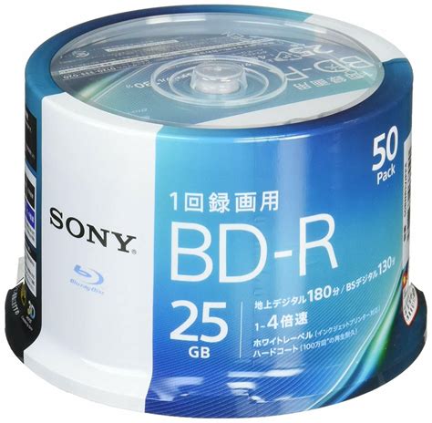 50 Sony Blank Blu Ray Discs 25GB 4x BD R Bluray 50BNR1VJPP4 Spindle EBay