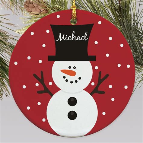 Snowman Personalized Christmas Ornament, Christmas Decor, Any Name ...