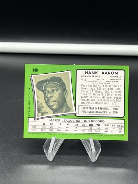 Hank Aaron Braves 1999 Topps Chrome Reprint 18 1971 PWE SHIP EBay