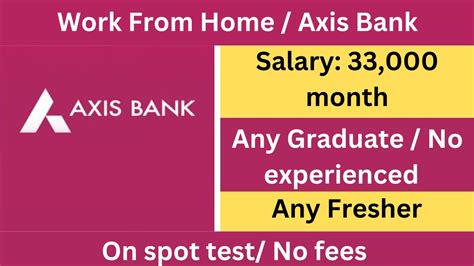 Axis Bank Work From Home Jobs 2023 Work From Home Part Time Jobs