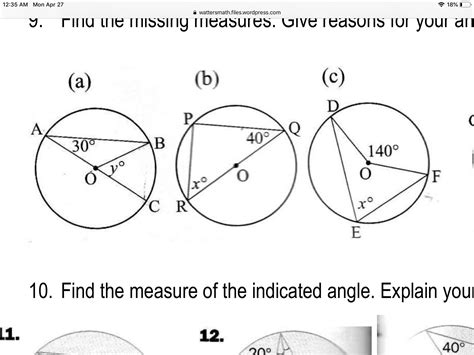 Circle Theorems 3 W8 Cw Quizizz