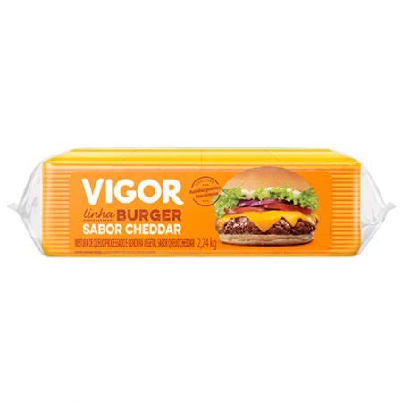 Queijo Cheddar Fat Vigor 2 24Kg 160 Fatias MegaG Alimentos