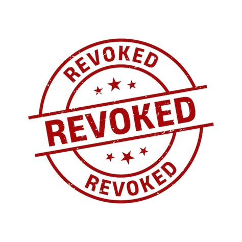 Premium Vector Revoked Stamprevoked Grunge Round Sign