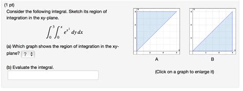 Solved 1 Pt Consider The Following Integral Sketch Its Chegg