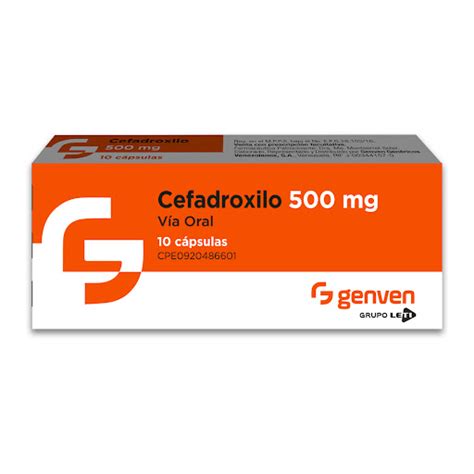 Cefadroxilo 500Mg 10Capsulas Genven