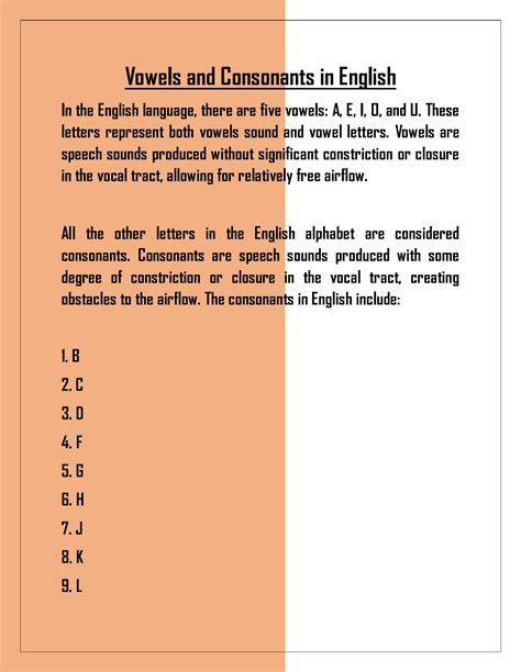 SOLUTION Vowels And Consonants In English Studypool