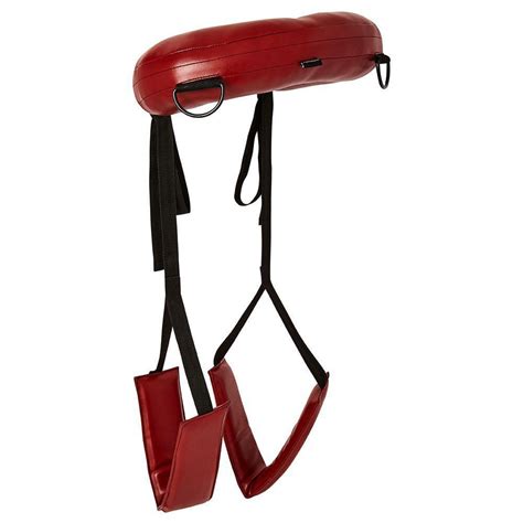 Red Bondage Thigh High Sling Couples Sex Positioner Sex Etsy