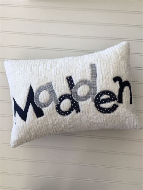 Made To Order Customized Personalized Name Pillow With Appliqued