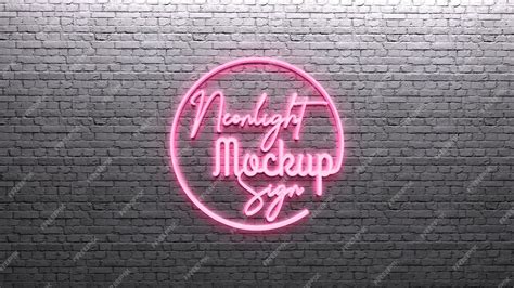 Premium Psd Neon Logo Effect Mockup Design