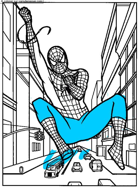 Coloriage Spiderman Sans Dépasser