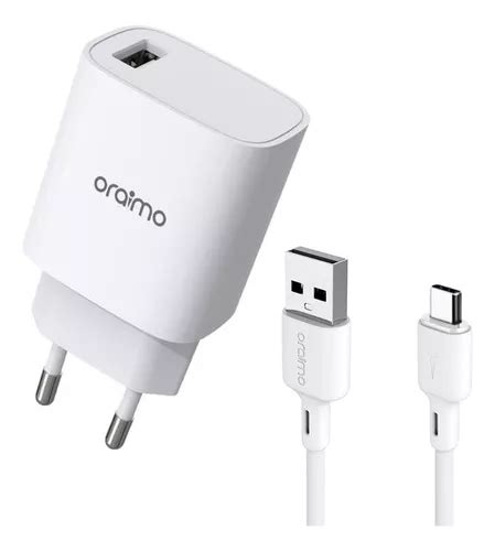 Cargador De Pared Cable Usb Usb C Oraimo Eu A W Color Blanco