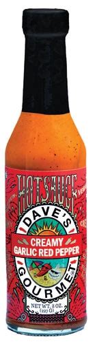 Daves Gourmet Hotsauce Creamy Garlic Red Pepper 8 Oz Vitacost