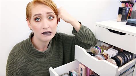 Organizing My Makeup Ikea Alex Drawers Makeup Storage Youtube