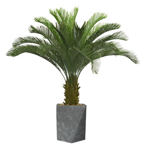 Vintage Home Artificial Real Touch 483 Feet Palm Tree With Fiberstone