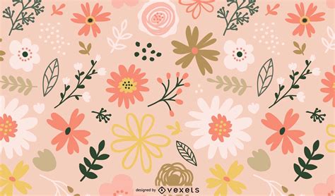 Descarga Vector De Diseño De Patrón De Flores De Primavera