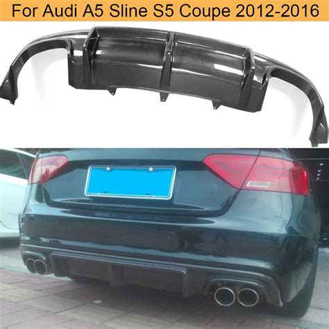 For Audi A5 Sline S5 Coupe 2012 2016 Carbon Fiber Rear Bumper Diffuser