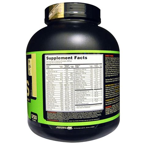 Optimum Nutrition Serious Mass polvo para ganar peso rico en proteína