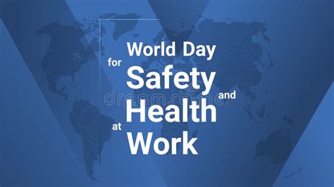 World Day For Safety And Health At Work Holiday Card Poster With Earth