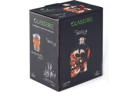 Штоф для крепких напитков GLASSERIE SKULL 800 мл GL007 - выгодная цена ...