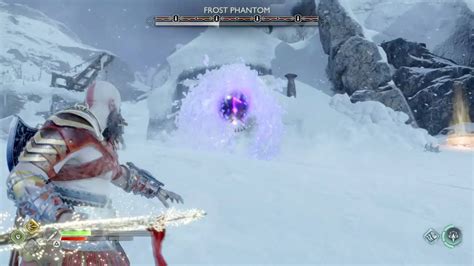 God Of War Ragnarok Frost Phantom Boss Fight Lake Of Nine Youtube