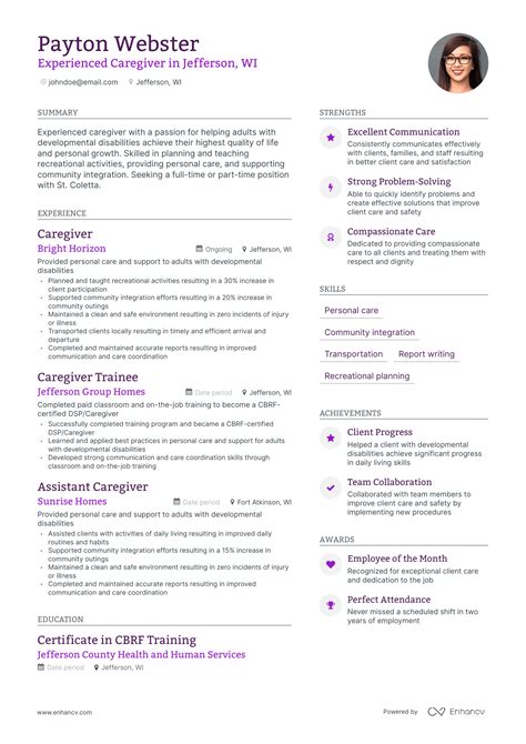 11 Caregiver Resume Examples And Guide For 2023