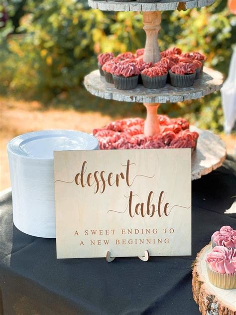 Rustic Wedding Dessert Table Sign Graduation Dessert Bar Sign Sweet