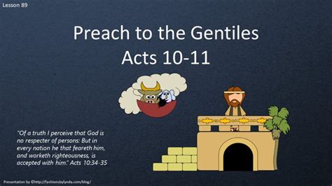 New Testament Seminary Helps Lesson 89 “preach To The Gentiles” Acts 10 11 Lessons And