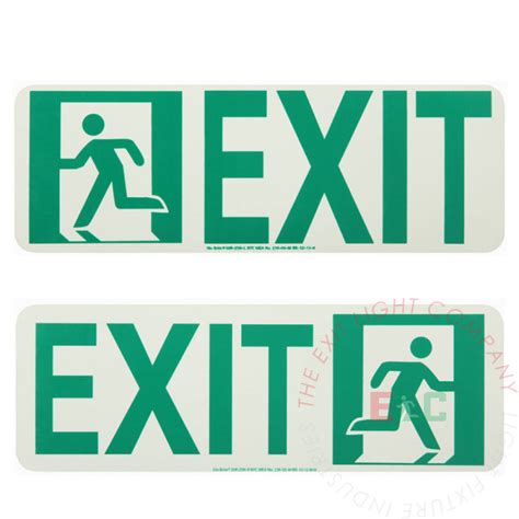 Photoluminescent Running Man Exit Signs Exit Light Co