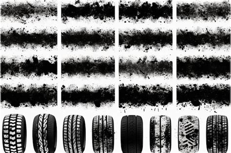 Premium Photo Tire Tread Marks