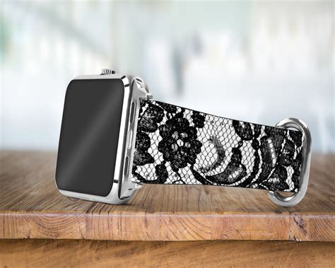 Black Lace Apple Watch Band Sublimation Design Etsy