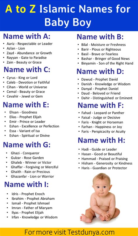 A to Z Islamic Names for Baby Boy • TestDunya | Islamic baby names ...