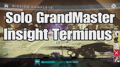 Solo GrandMaster Nightfall Insight Terminus Destiny 2 YouTube