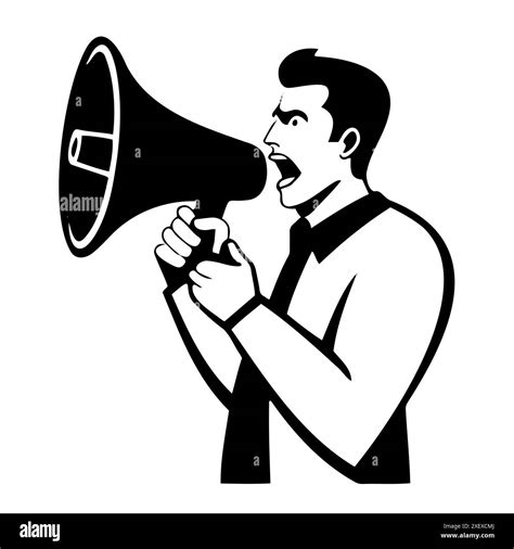 Shouting Loud Black And White Stock Photos And Images Alamy
