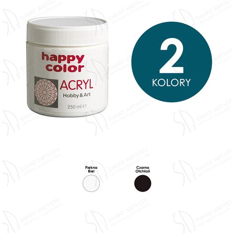 Farby akrylowe Happy Color Acryl 250ml różne kolory Sklep Świat Artysty