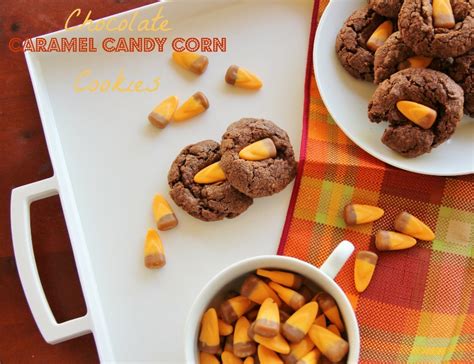 Chocolate Caramel Candy Corn Cookies - Around My Family Table