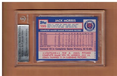 Jack Morris Autographed Topps Tiffany Baseball Card Signed Detroit