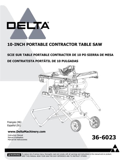 Delta 36 6023 Owners Manual Manualzz