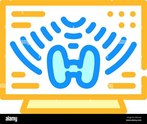 Thyroid Gland Diagnostic Color Icon Vector Illustration Stock Vector