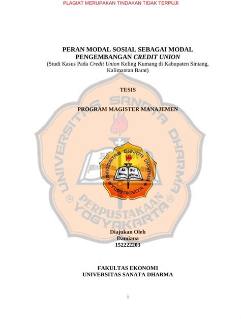 PDF PERAN MODAL SOSIAL SEBAGAI MODAL PENGEMBANGAN Dalam Bentuk