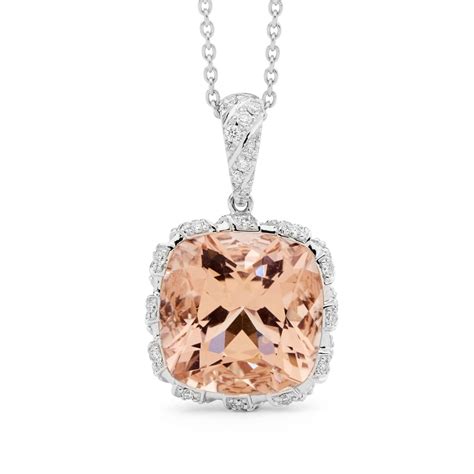 Morganite Diamond Pendant Allure South Sea Pearls