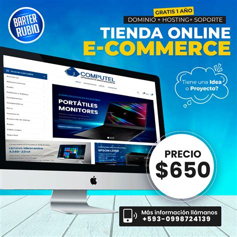 Diseño de TIENDAS online E COMMERCE VENDE por INTERNET