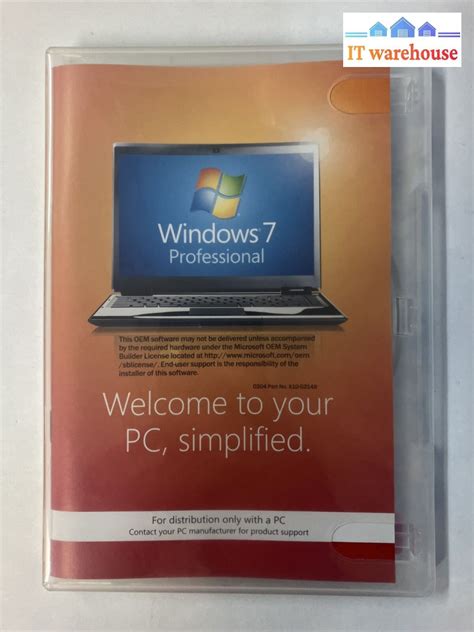 Microsoft Windows 7 Professional x64 English DVD X10-63162 FQC-04649 ...