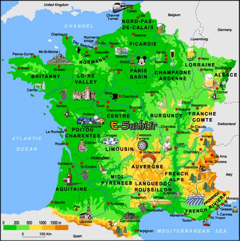 Tourisme En France Carte Des Villes Principales ≡ Voyage Carte Plan