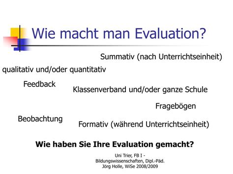 Ppt Qualit T Und Evaluation Im Unterricht Powerpoint Presentation