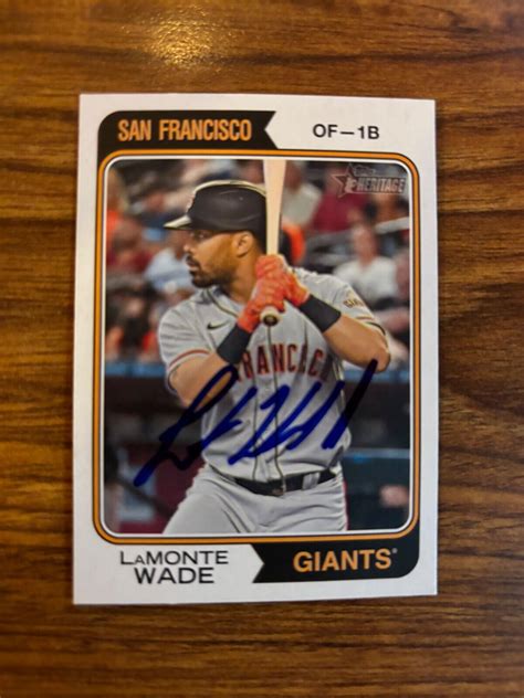 Topps Heritage San Francisco Giants Lamonte Wade Autographed Card